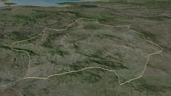 Ampliar Kutahya Provincia Turquía Esbozado Perspectiva Oblicua Imágenes Satélite Renderizado — Foto de Stock