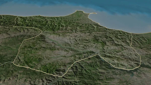 Ampliar Sinop Provincia Turquía Esbozado Perspectiva Oblicua Imágenes Satélite Renderizado — Foto de Stock