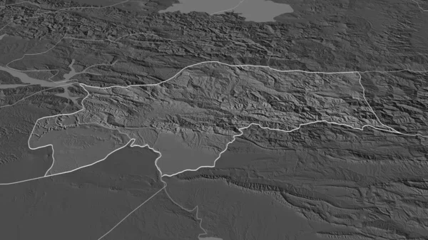 Ingrandisci Sirnak Turchia Prospettiva Obliqua Mappa Elevazione Bilivello Con Acque — Foto Stock