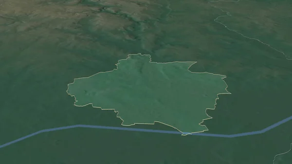 Zoom Derby Autoridade Unitária Inglaterra Delineado Perspectiva Óbvia Mapa Topográfico — Fotografia de Stock