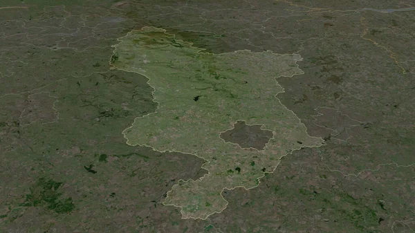 Збільшився Дербіширі Адміністративному Графстві Англії Неймовірна Перспектива Супутникові Знімки Візуалізація — стокове фото