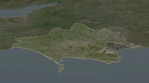 Zoom Dorset Condado Administrativo Inglaterra Delineado Perspectiva Óbvia Imagens Satélite — Fotografia de Stock