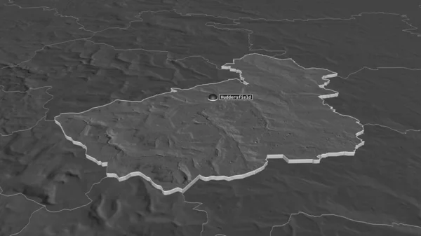 Киркенесе Административный Округ Англии Произошло Землетрясение Непристойная Перспектива Карта Высоты — стоковое фото