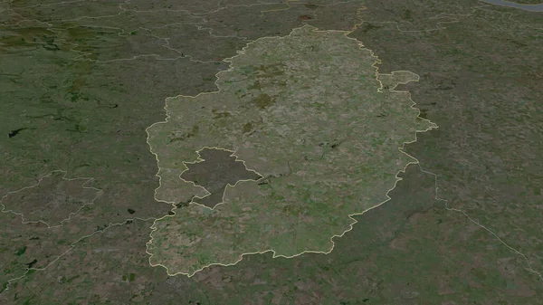 Zoom Nottinghamshire Condado Administrativo Inglaterra Delineado Perspectiva Óbvia Imagens Satélite — Fotografia de Stock