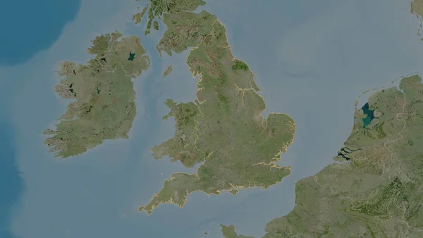イングランド地域の概要 衛星画像 3Dレンダリング — ストック写真