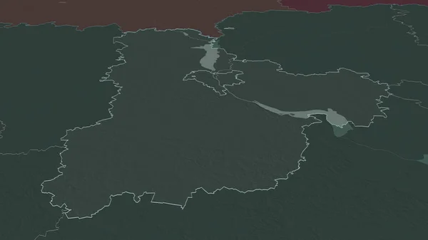 Увеличьте Масштаб Изображения Киева Регион Украины Непристойная Перспектива Цветная Карта — стоковое фото