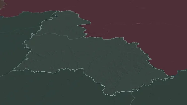 Увеличьте Сумы Регион Украины Непристойная Перспектива Цветная Карта Административного Деления — стоковое фото