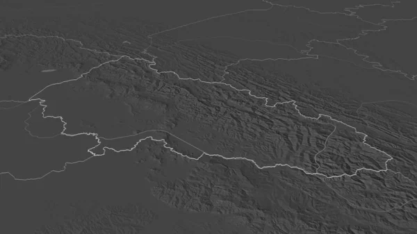 Μεγέθυνση Transcarpathia Περιοχή Της Ουκρανίας Περιγράφεται Λήθη Προοπτική Υψόμετρο Bilevel — Φωτογραφία Αρχείου