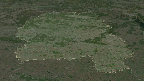 Zooma Zhytomyr Regionen Ukraina Beskrivs Svagt Perspektiv Satellitbilder Rendering — Stockfoto