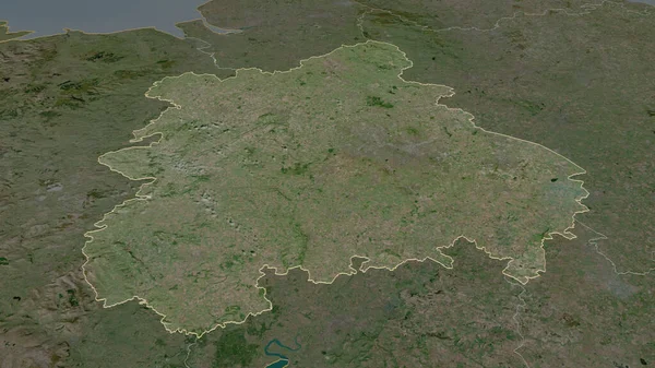 Збільшення Обсягу Західному Мідленді Регіон Сполученого Королівства Неймовірна Перспектива Супутникові — стокове фото