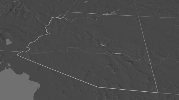 Ampliar Arizona Estado Estados Unidos Esbozado Perspectiva Oblicua Mapa Elevación — Foto de Stock
