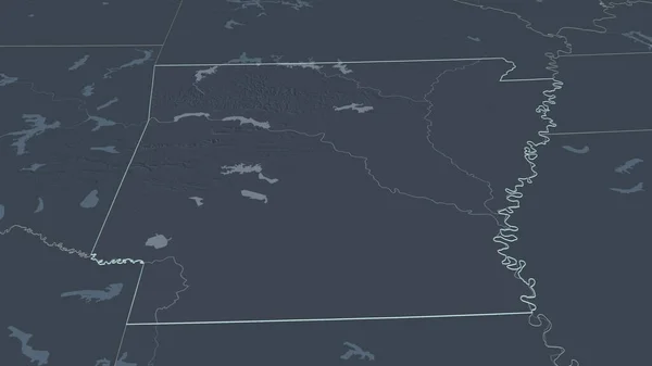 Zoom Arkansas Staat Van Verenigde Staten Geschetst Obliek Perspectief Gekleurde — Stockfoto