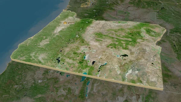Zoom Auf Oregon Bundesstaat Schräge Perspektive Satellitenbilder Rendering — Stockfoto