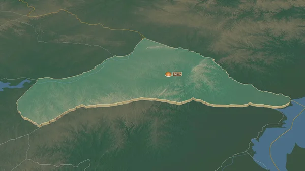 Ampliar Cerro Largo Departamento Uruguay Extruido Perspectiva Oblicua Mapa Topográfico — Foto de Stock