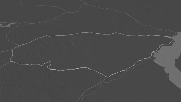 Powiększ Treinta Tres Departament Urugwaju Perspektywa Ukośna Dwupoziomowa Mapa Wysokości — Zdjęcie stockowe