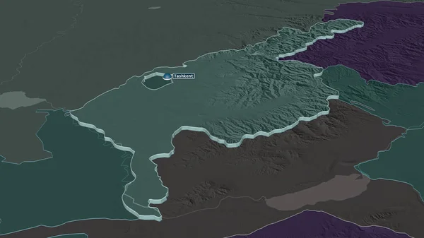 Zooma Tasjkent Regionen Uzbekistan Extruderad Svagt Perspektiv Färgad Och Ojämn — Stockfoto