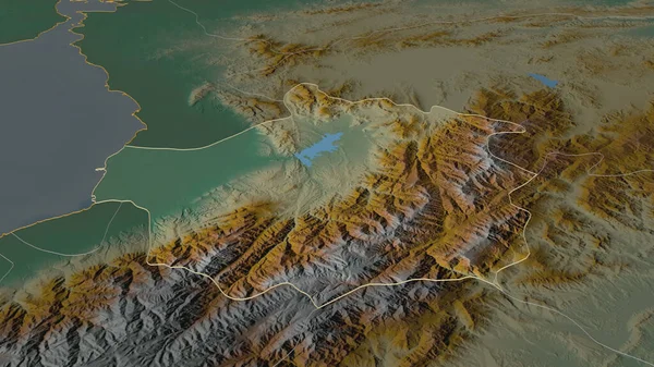 Powiększ Obraz Trujillo Stan Wenezuela Perspektywa Ukośna Mapa Pomocy Topograficznej — Zdjęcie stockowe