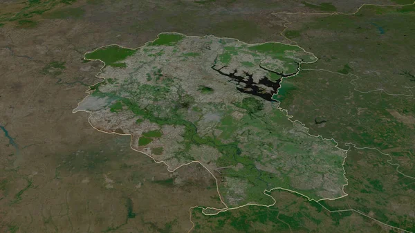 Tay Ninh Vietnam Ili Yakınlaştır Belirsiz Bir Bakış Açısı Uydu — Stok fotoğraf