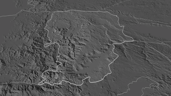 Přiblížit Amran Guvernér Jemenu Nastínil Úhlová Perspektiva Bilevel Elevační Mapa — Stock fotografie