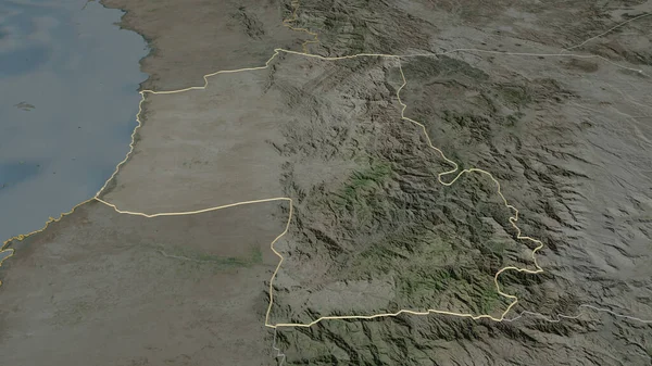 Acérquese Hajjah Provincia Yemen Esbozada Perspectiva Oblicua Imágenes Satélite Renderizado — Foto de Stock