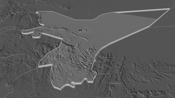Збільшіть Вплив Мар Ріба Єменська Губернія Неймовірна Перспектива Мапа Висот — стокове фото
