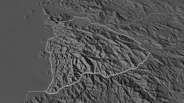 Увеличьте Raymah Провинция Йемен Очерчены Непристойная Перспектива Карта Высоты Билевель — стоковое фото