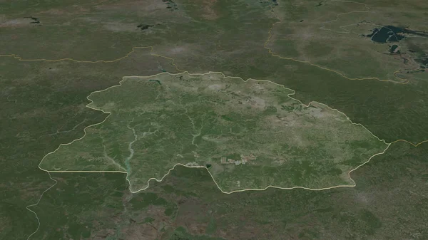 Увеличь Медный Пояс Провинция Замбия Непристойная Перспектива Спутниковые Снимки Рендеринг — стоковое фото
