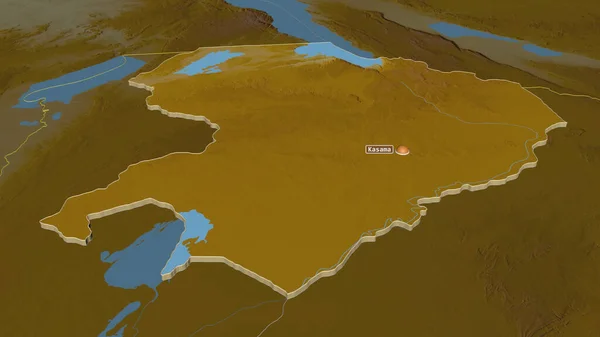 Zoomaa Pohjoiseen Sambian Maakunta Pursotettu Tylsä Näkökulma Topografinen Helpotus Kartta — kuvapankkivalokuva
