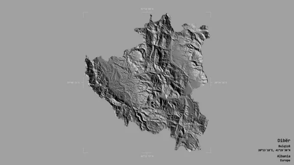 Région Diber Comté Albanie Isolée Sur Fond Solide Dans Une — Photo