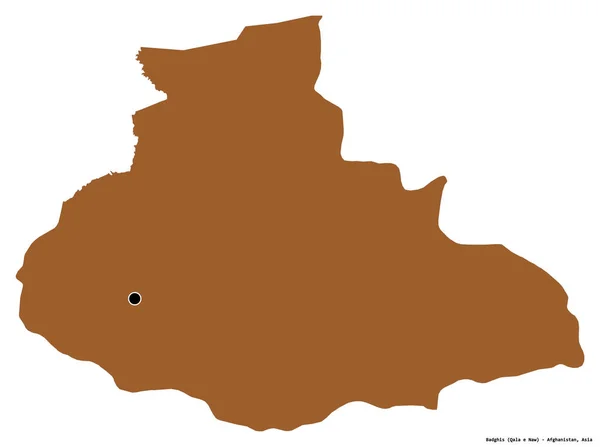 Форма Баджис Провинция Афганистан Столицей Изолированы Белом Фоне Состав Узоров — стоковое фото