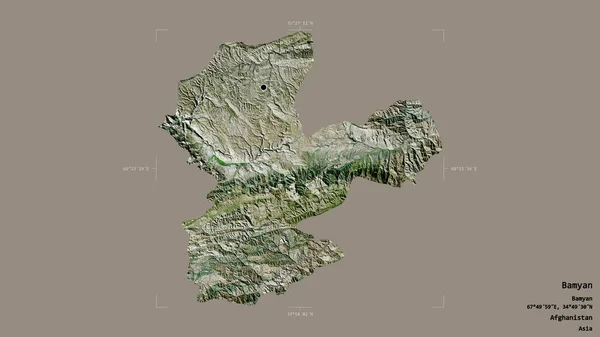 Zona Bamyan Provincia Afganistán Aislada Sobre Fondo Sólido Una Caja — Foto de Stock