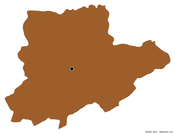 Forma Daykundi Provincia Afganistán Con Capital Aislada Sobre Fondo Blanco —  Fotos de Stock