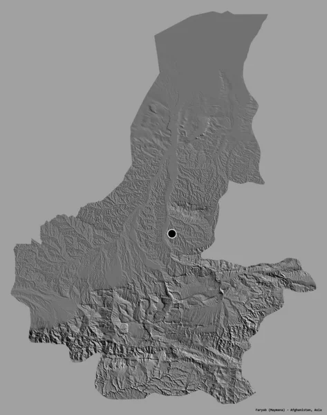 Tvar Faryabu Provincie Afghánistán Hlavním Městem Izolovaným Pevném Barevném Pozadí — Stock fotografie