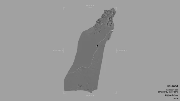 Область Гильменд Провинция Афганистан Изолирована Твердом Фоне Геометрической Коробке Метки — стоковое фото