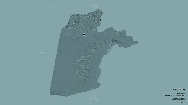 Oblast Kandahár Provincie Afghánistán Izolovaná Pevném Pozadí Georeferenční Hraniční Oblasti — Stock fotografie