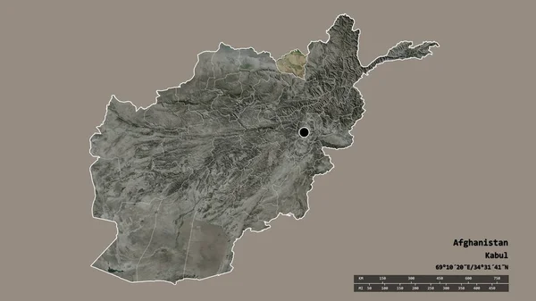 Forma Desnaturalizada Afganistán Con Capital División Regional Principal Zona Separada — Foto de Stock