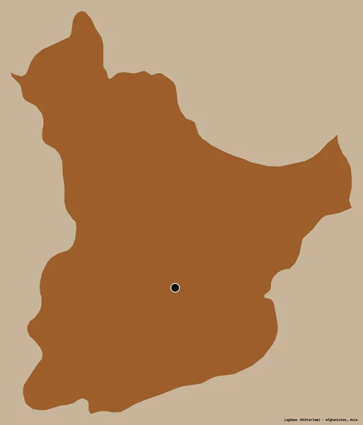 Форма Лагмана Провінції Афганістан Своєю Столицею Ізольованою Суцільному Кольоровому Тлі — стокове фото