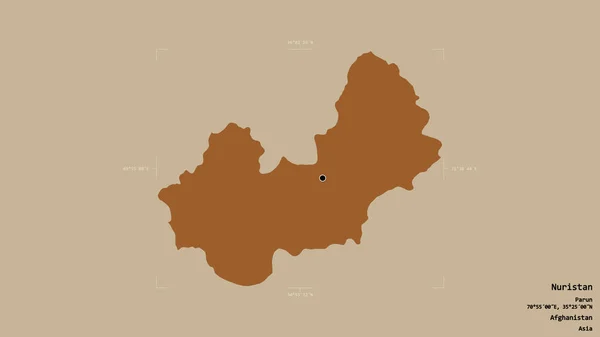 Територія Нуристану Провінції Афганістан Ізольована Твердому Тлі Геотермальному Обмежувальному Ящику — стокове фото