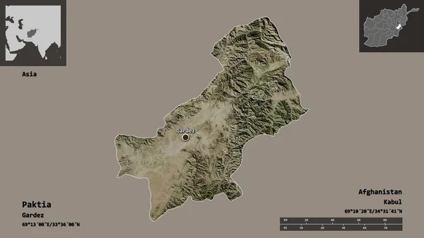 Forme Paktia Province Afghanistan Capitale Échelle Distance Aperçus Étiquettes Imagerie — Photo