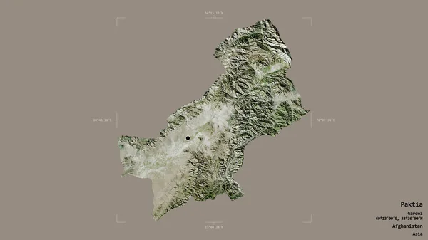 Oblast Paktíja Provincie Afghánistán Izolovaná Pevném Pozadí Georeferenční Hraniční Oblasti — Stock fotografie