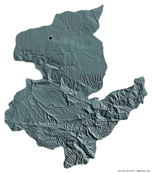 Forma Sar Pol Provincia Dell Afghanistan Con Sua Capitale Isolata — Foto Stock