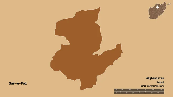 Форма Сари Поль Провинция Афганистан Столицей Изолированной Прочном Фоне Дистанционный — стоковое фото