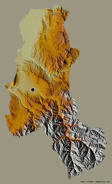 Vorm Van Takhar Provincie Afghanistan Met Hoofdstad Geïsoleerd Een Solide — Stockfoto