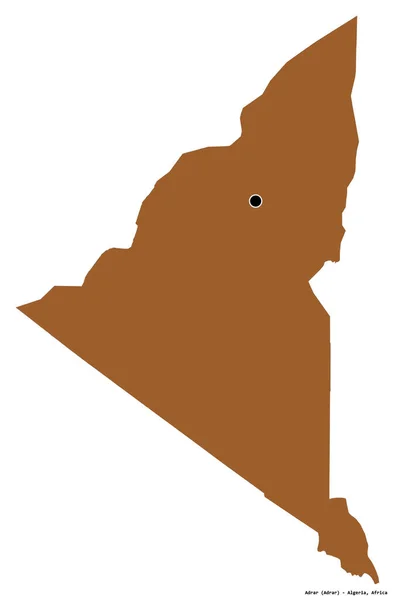 Форма Адрара Провинции Алжир Столицей Изолированной Белом Фоне Состав Узоров — стоковое фото