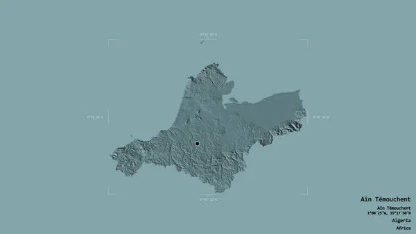 Région Ain Temouchent Province Algérie Isolée Sur Fond Solide Dans — Photo