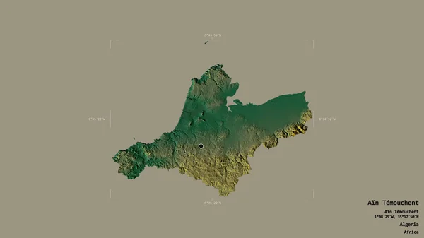 Zona Ain Temouchent Provincia Argelia Aislada Sobre Fondo Sólido Una —  Fotos de Stock