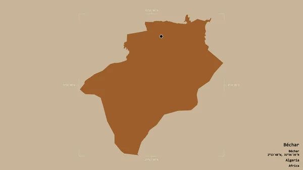 Area Bechar Provincia Algeria Isolata Uno Sfondo Solido Una Scatola — Foto Stock