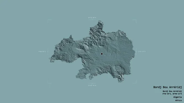 Zona Bordj Bou Arreridj Provincia Algeria Isolata Uno Sfondo Solido — Foto Stock