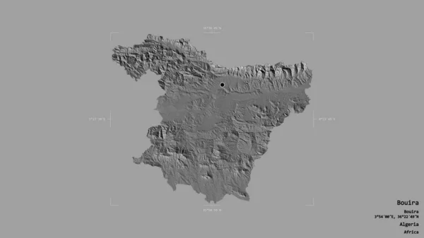 Région Bouira Province Algérie Isolée Sur Fond Solide Dans Cadre — Photo