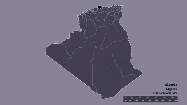 Desaturated Muoto Algerian Pääkaupunki Tärkein Alueellinen Jako Erotettu Chlef Alueella — kuvapankkivalokuva